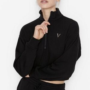 Victoria's Secret mock neck cropped zip sweatshirt.